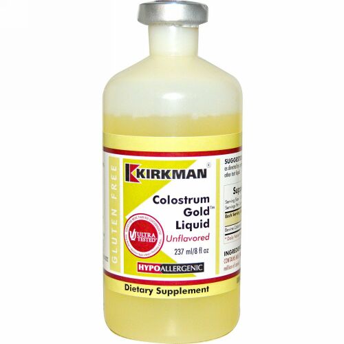 Kirkman Labs, 初乳ゴールドリキッド, 無香料, 8液量オンス (237 ml)