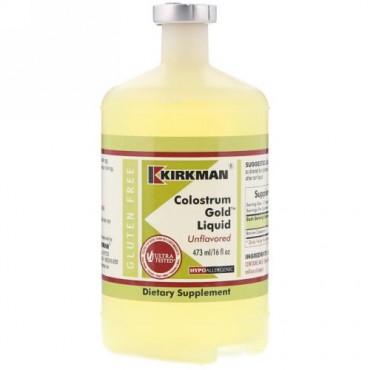 Kirkman Labs, コロストラム ゴールド リキッド、味なし、16 fl oz (473 ml) (Discontinued Item)