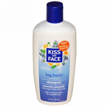 Kiss My Face, ビッグ ボディ シャンプー、ラベンダー & カモミール、11 fl oz (325 ml) (Discontinued Item)