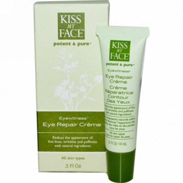 Kiss My Face, アイウィットネス, アイリペアクリーム, 0.5液量オンス (14 ml) (Discontinued Item)