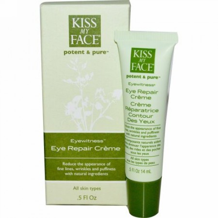 Kiss My Face, アイウィットネス, アイリペアクリーム, 0.5液量オンス (14 ml) (Discontinued Item)
