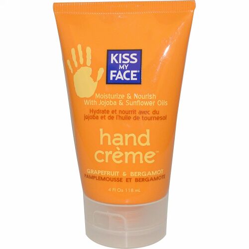 Kiss My Face, ハンドクリーム、グレープフルーツ & ベルガモット、4 fl oz (118 ml) (Discontinued Item)