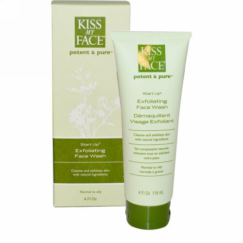 Kiss My Face, スタートアップ、 エクスフォリエーティングフェイスウォッシュ、 4液量オンス (118 ml) (Discontinued Item)