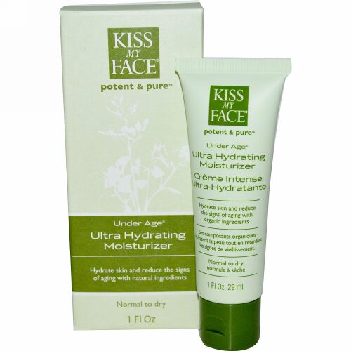 Kiss My Face, アンダー エイジ、ウルトラ ハイドレーティング モイスチャライザー、1 fl oz (29 ml) (Discontinued Item)