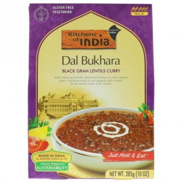 Kitchens of India, Dal Bukhara, Black Gram Lentils Curry, Mild, 10 oz (285 g) (Discontinued Item)