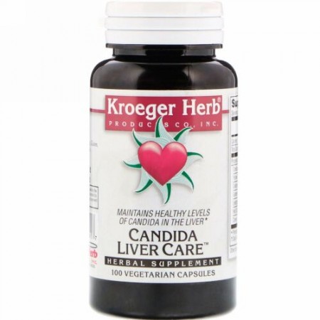 Kroeger Herb Co, Candida Liver Care, 100 Vegetarian  Capsules