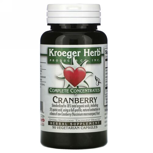 Kroeger Herb Co, Complete Concentrates, Cranberry, 90 Vegetarian Capsules