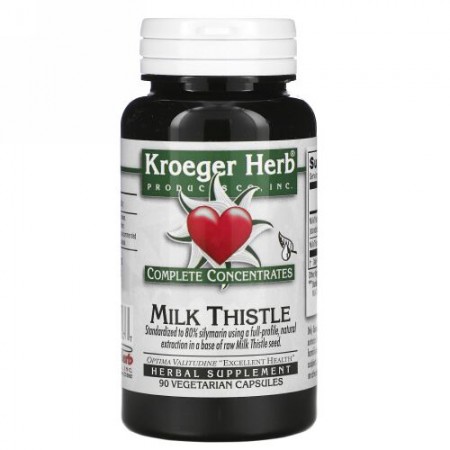 Kroeger Herb Co, Complete Concentrates, Milk Thistle, 90 Vegetarian Capsule