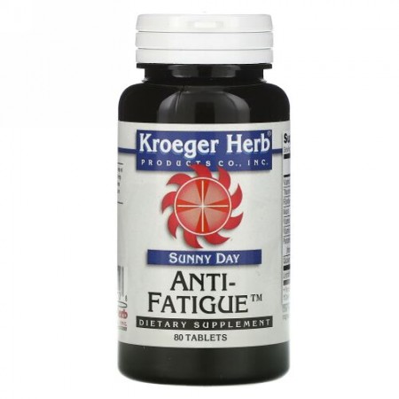 Kroeger Herb Co, サニーデイ、抗疲労、80錠