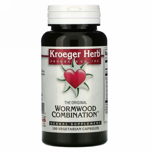Kroeger Herb Co, オリジナルWormwood Combination（ヨモギコンボ）、ベジカプセル100粒