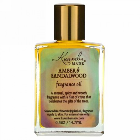 Kuumba Made, フレグランスオイル、アンバー&サンダルウッド、0.5オンス（14.7 ml）