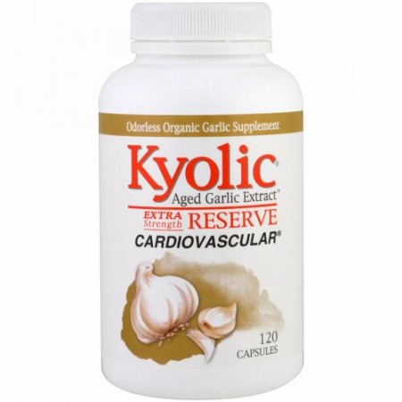 Kyolic, 熟成ニンニク抽出液、エクストラストレングスリザーブ、120粒