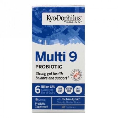 Kyolic, Kyo-Dophilus（キョードフィルス）、マルチ9プロバイオティクス、60億CFU、カプセル90粒