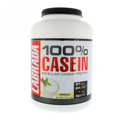 Labrada Nutrition, 100%カゼイン、バニラ、4ポンド (1816 g) (Discontinued Item)