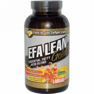 Labrada Nutrition, EFAリーンゴールド、 必須脂肪酸ブレンド、 180ソフトジェルカプセル (Discontinued Item)