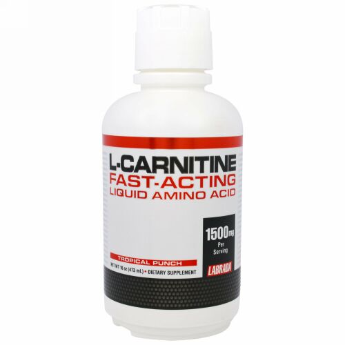 Labrada Nutrition, L-カルニチン即効性液体アミノ酸、トロピカルパンチ、16オンス（473 ml） (Discontinued Item)