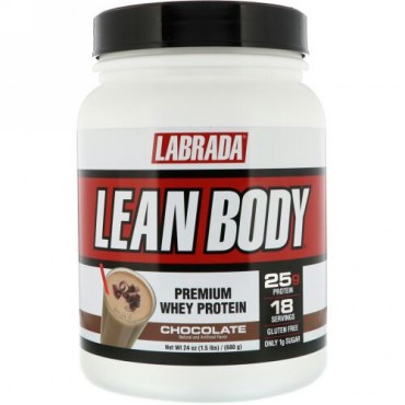 Labrada Nutrition, リーンボディー、プレミアムホエイタンパク質、チョコレート、1.5ポンド (680 g) (Discontinued Item)