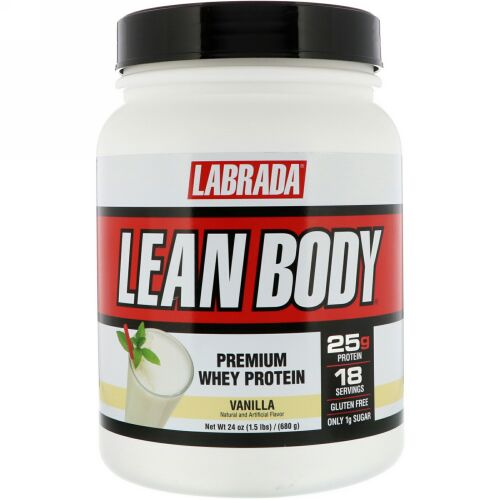 Labrada Nutrition, リーンボディ、プレミアムホエイタンパク質、バニラ、24オンス (680 g) (Discontinued Item)