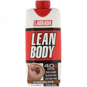 Labrada Nutrition, リーンボディ、 直ぐ飲めるプロテインシェイク、チョコレート、17液量オンス (500 ml) (Discontinued Item)