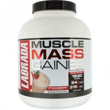 Labrada Nutrition, マッスルマスゲイナー、ストロベリー、6 lbs (2722 g) (Discontinued Item)