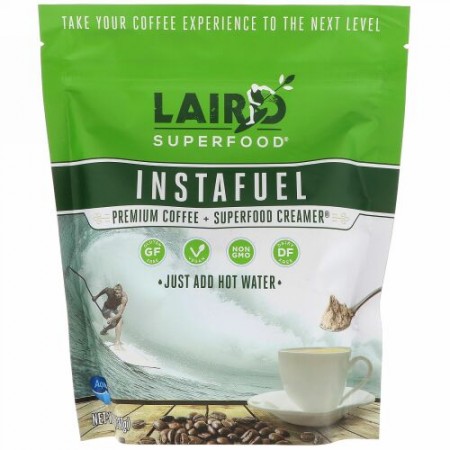 Laird Superfood, InstaFuel、プレミアム・インスタントコーヒー+レアード・スーパーフードクリーマー、8 oz (227 g) (Discontinued Item)
