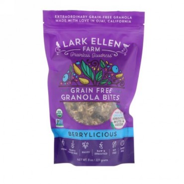 Lark Ellen Farm, Grain Free Granola Bites, Berrylicious, 8 oz (227 g) (Discontinued Item)