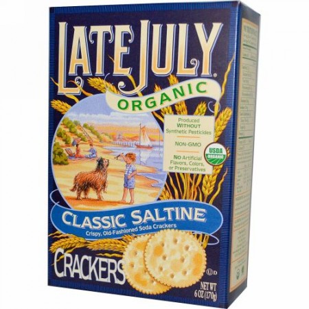 Late July, オーガニッククラシックサルティンクラッカー（塩味のクラッカー）, 6オンス (170 g) (Discontinued Item)