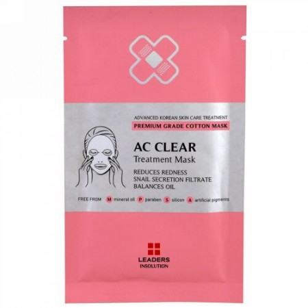 Leaders, AC Clear Treatment Mask, 1 Sheet, 25 ml (Discontinued Item)