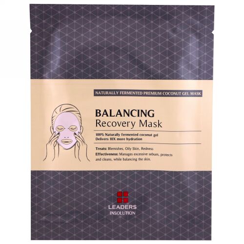 Leaders, Coconut Gel Balancing Recovery Mask, 1 Sheet, 30 ml (Discontinued Item)