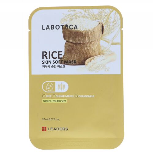 Leaders, Labotica, Rice Skin Soft Mask, 1 Sheet, 20 ml (Discontinued Item)