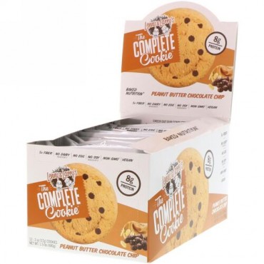 Lenny & Larry's, コンプリートクッキー、ピーナッツバター・チョコチップ、12枚、各2 oz (57 g) (Discontinued Item)