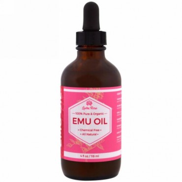 Leven Rose, 100％ピュア＆オーガニックエミュオイル、4液体オンス（118 ml）