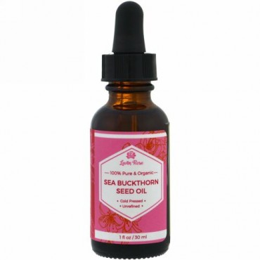 Leven Rose, 100％純粋＆オーガニックシーバックソーンシードオイル、1液体オンス（30 ml）