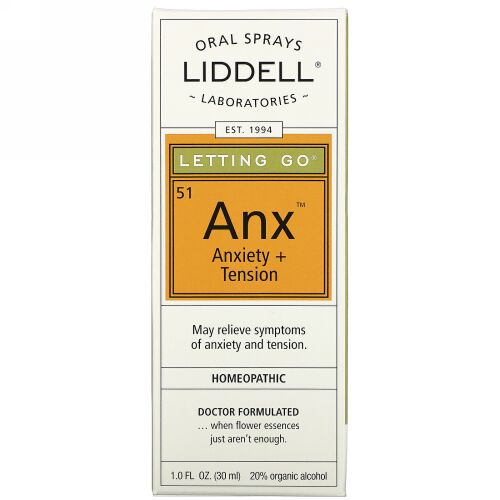Liddell, Letting Go、Anx Anxiety + Tension、オーラル・スプレー、 1.0液量オンス (30 ml) (Discontinued Item)