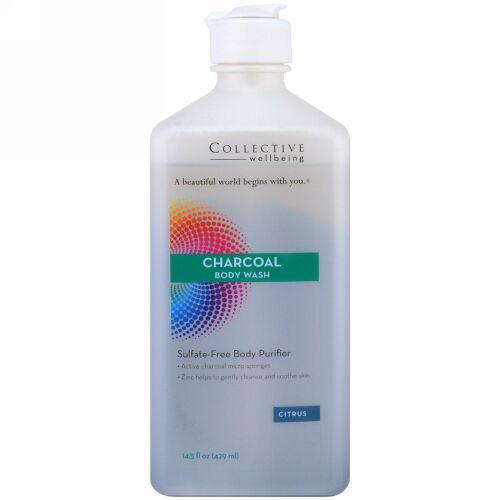 Life-flo, 炭ボディウォッシュ、硫酸塩不使用ボディピュリファイアー、シトラス、14.5 fl oz (429 ml) (Discontinued Item)