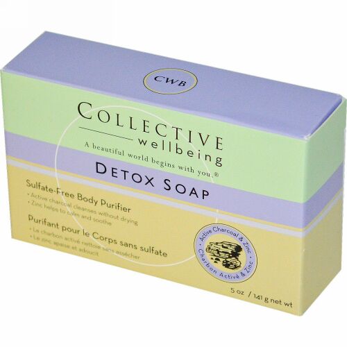 Life-flo, Collective Wellbeing, Activated Charcoal & Zinc Detox Soap, 5.0 oz (141 g) (Discontinued Item)