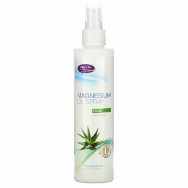 Life-flo, ライフフロー、マグネシウムオイルスプレー、アロエ入り、237ml