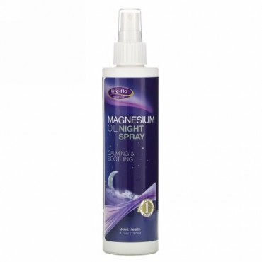 Life-flo, マグネシウムオイル、ナイトスプレー、カーミング＆スージング、8 液体オンス（237 ml）