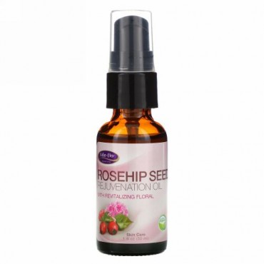 Life-flo, リバイタライジング・フローラル入りローズヒップ・シード・レジュベネーションオイル、1 液体オンス（30 ml）