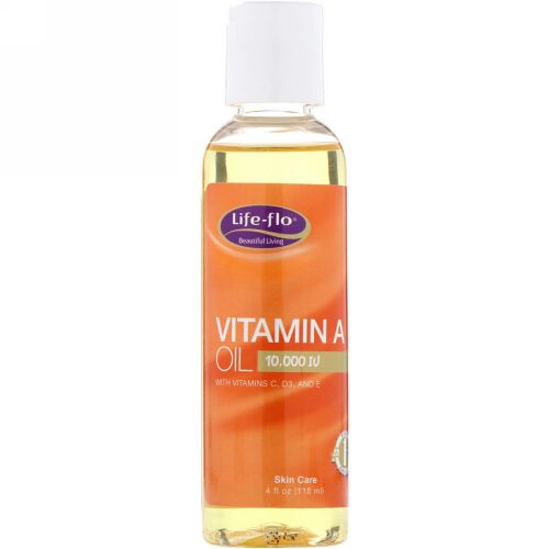 Life-flo, ビタミンAオイル、10,000 IU、4 fl oz (118 ml)