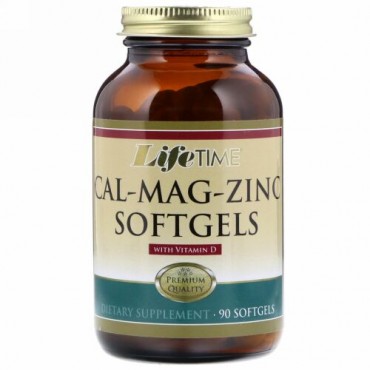 LifeTime Vitamins, Cal-Mag-Zinc With Vitamin D, 90 Softgels (Discontinued Item)