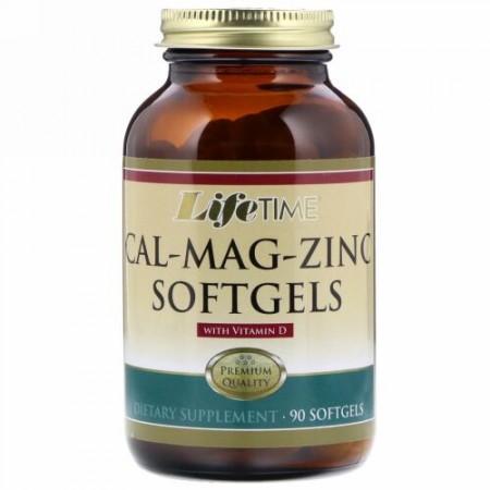 LifeTime Vitamins, Cal-Mag-Zinc With Vitamin D, 90 Softgels (Discontinued Item)