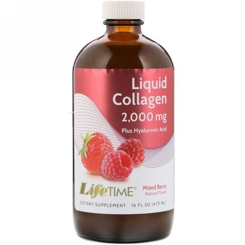 LifeTime Vitamins, Liquid Collagen with Hyaluronic Acid & Vitamin D3, Mixed Berry Flavor, 2,000 mg, 16 fl oz (473 ml) (Discontinued Item)