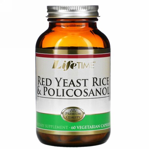 LifeTime Vitamins, Red Yeast Rice & Policosanol, 60 Vegetarian Capsules