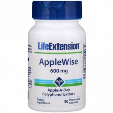 Life Extension, アップルワイズ、 ポリフェノールエキス、 600 mg、 30ベジキャップ (Discontinued Item)