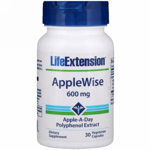 Life Extension, アップルワイズ、 ポリフェノールエキス、 600 mg、 30ベジキャップ (Discontinued Item)