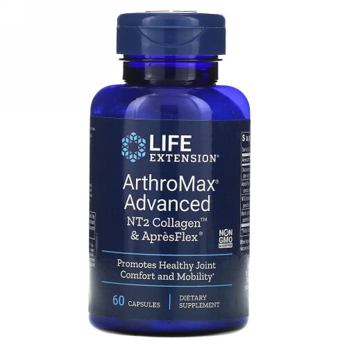 Life Extension, ArthroMaxアドバンスド、NT2コラーゲン & ApresFlex、60ベジタリアンカプセル