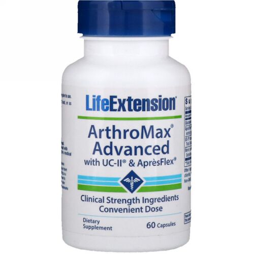 Life Extension, アースロマックス アドバンスド（ArthroMax Advanced）, UC-II（非変性II型コラーゲン）＆Après­Flex配合, 60カプセル (Discontinued Item)