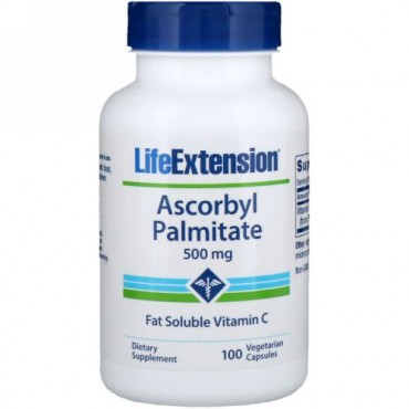 Life Extension, パルミチン酸アスコルビル、500mg、植物性カプセル100粒