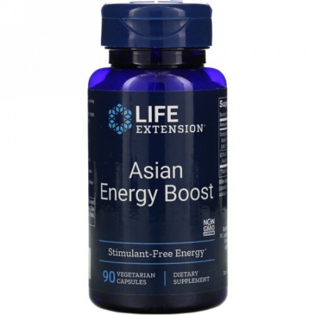 Life Extension, アジアンエナジーブースト、90ベジキャップ